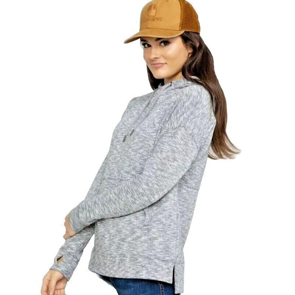 Carhartt Hoodie Newberry Womens Medium Pullover Gray Relaxed Midweight Casual - Picture 3 of 11